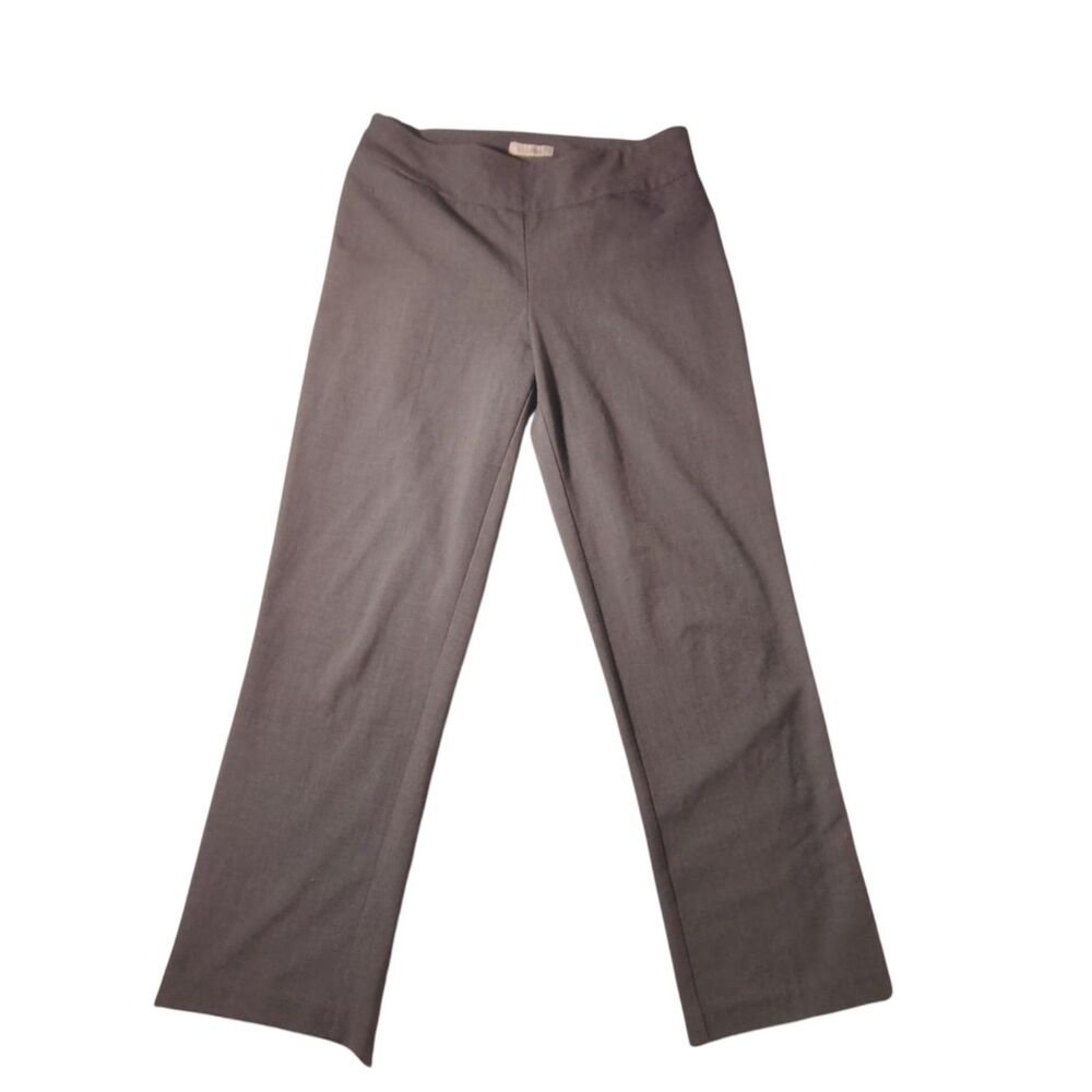 ROZ & ALI Roz & Ali Straight Leg Pull On Stretch Dress Pants Grey Size 6 00021